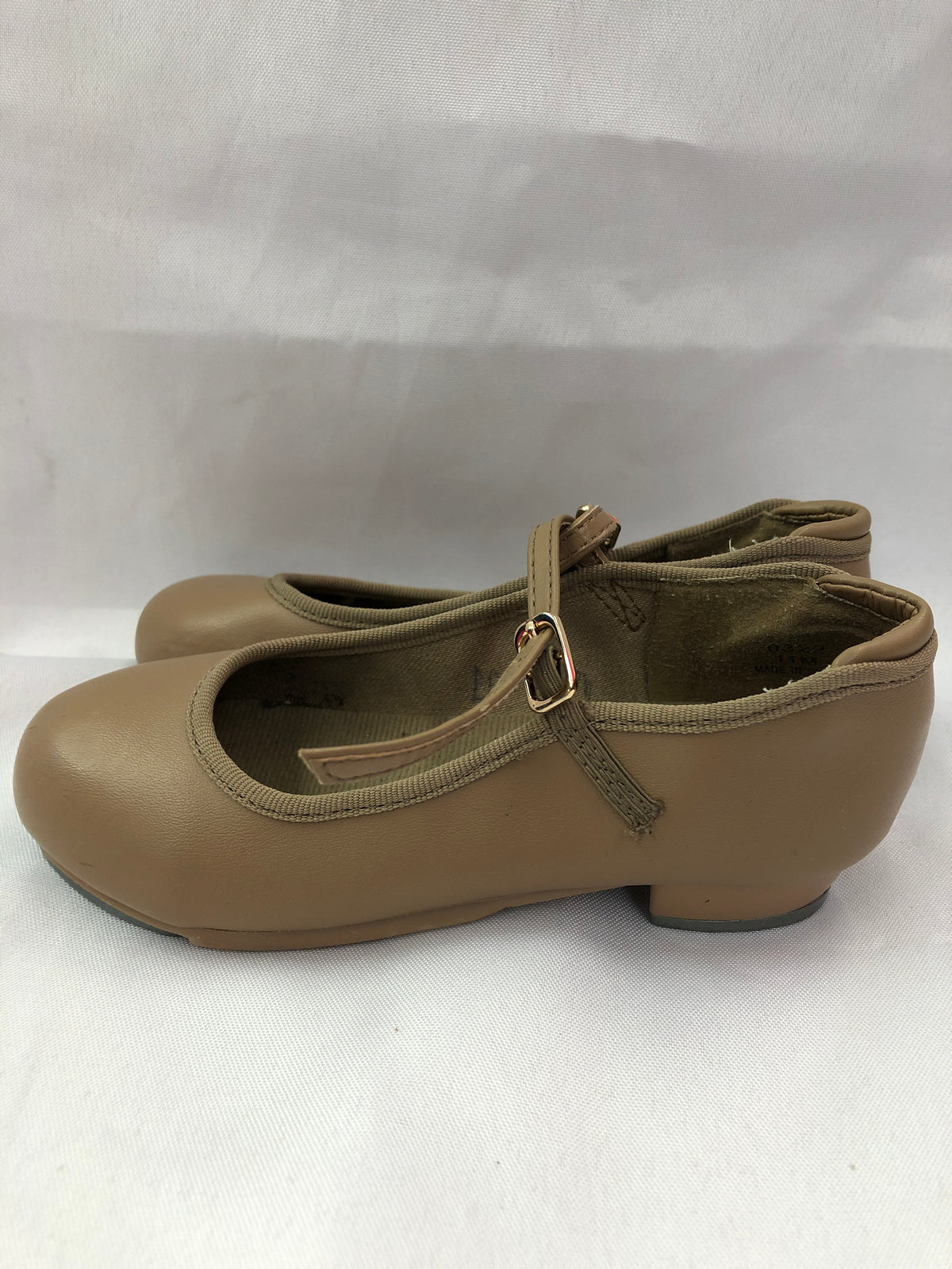 Pre-Owned Tap Shoes Dancing Fair 11M Child Mary Jane Leather Buckle