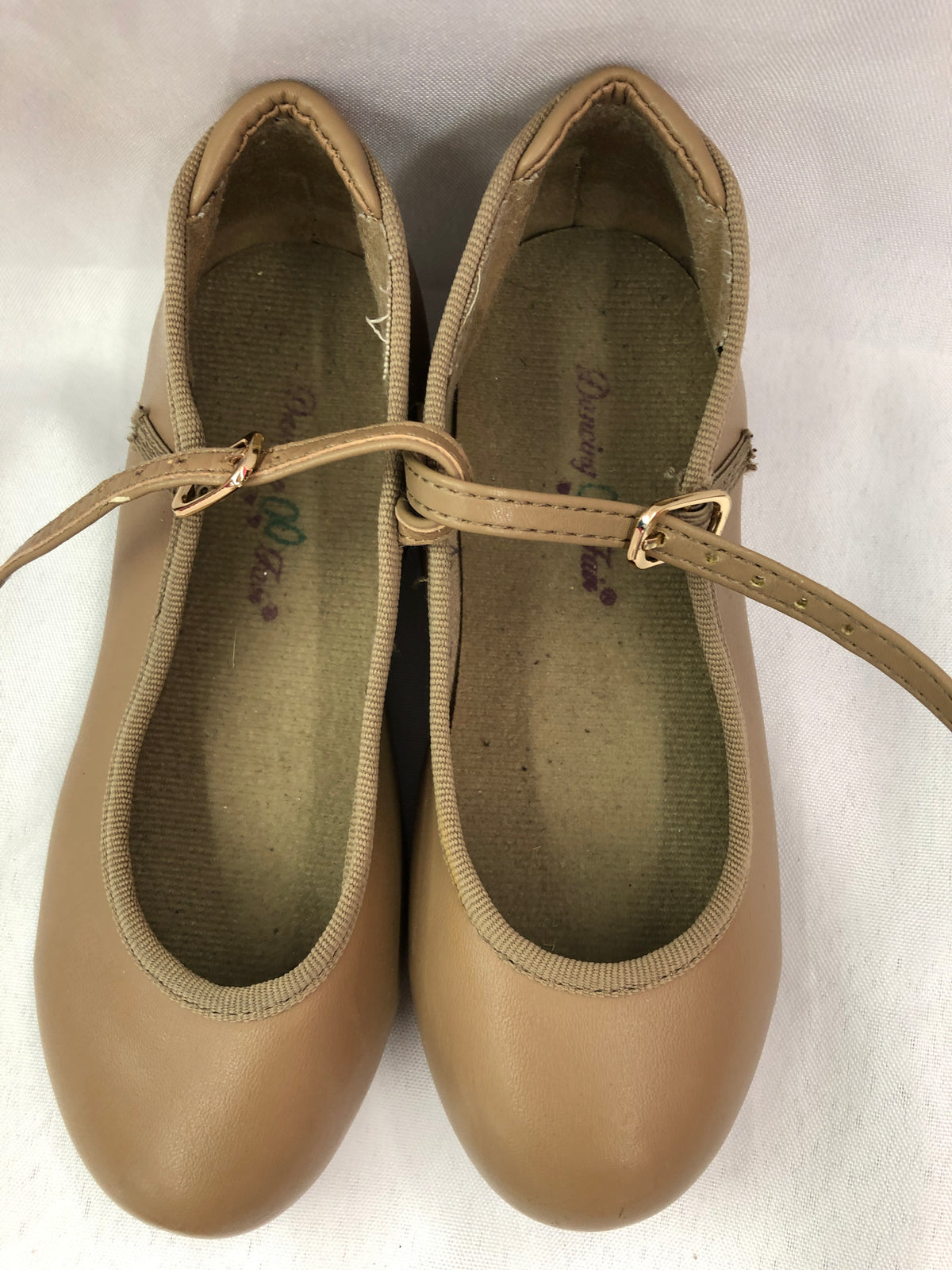 Pre-Owned Tap Shoes Dancing Fair 11M Child Mary Jane Leather Buckle