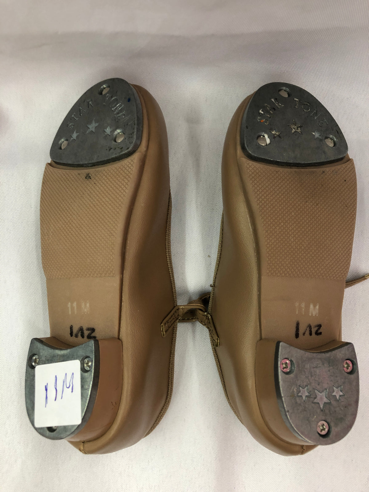 Pre-Owned Tap Shoes Dancing Fair 11M Child Mary Jane Leather Buckle