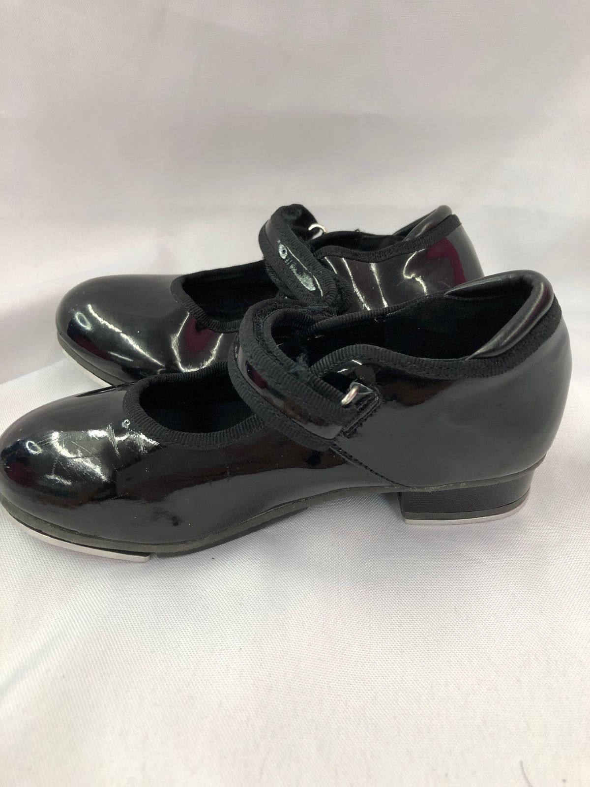 Pre-Owned Dance Tap Shoes Stelle Child 10M Mary Jane easy Strap Black