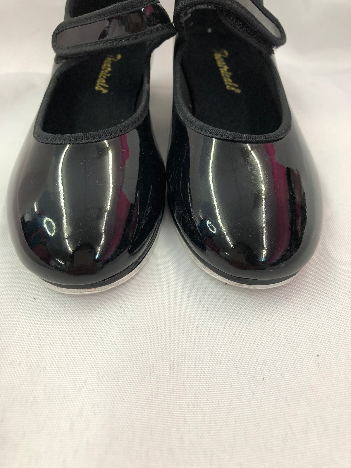 Pre-Owned Tap Shoes Theatricals Kids 12.5M Mary Jane Black Easy Strap