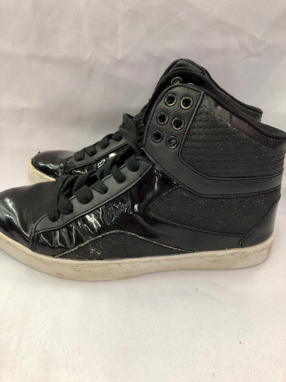 Pre-Owned Hip Hop Shoes Pastry 6M Adult High Top Sneakers Glitter