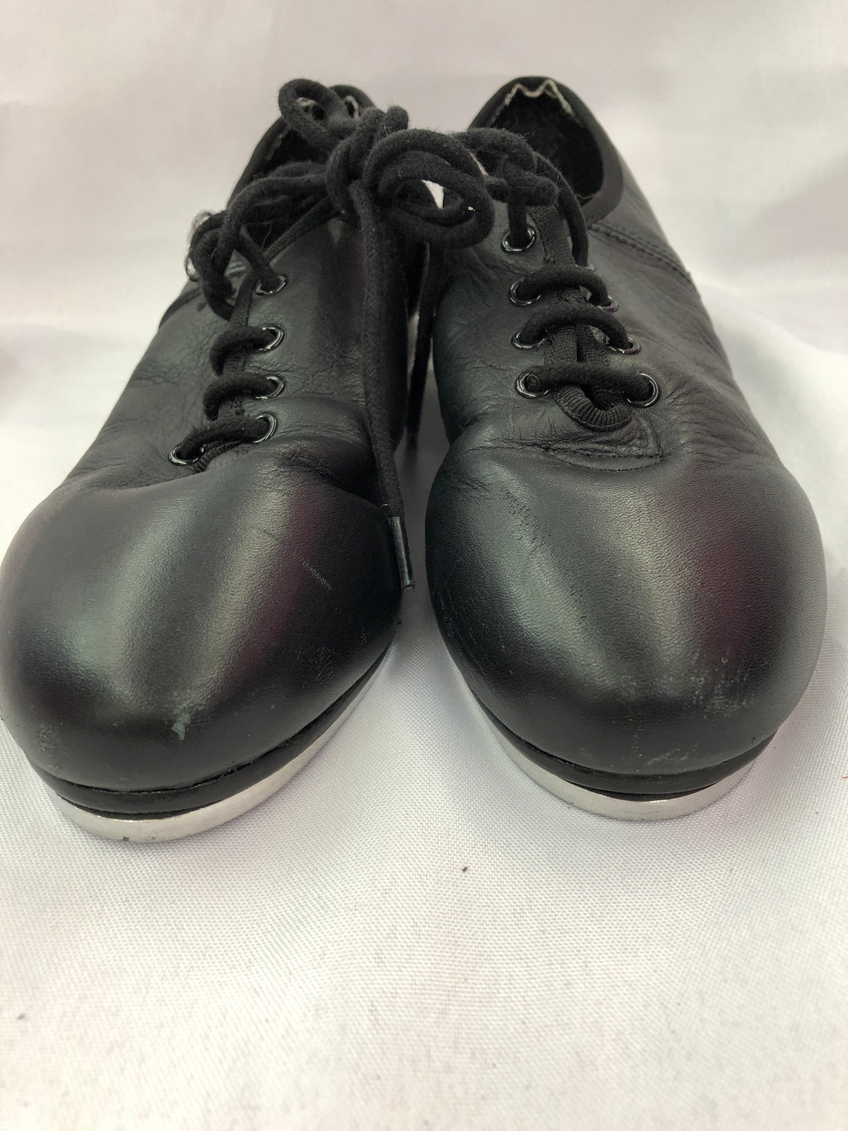 Pre-Owned Tap Shoes DanzNMotion Adult 6M Black Oxford Leather Split Sole
