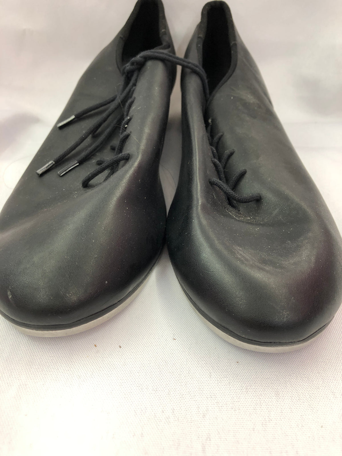 Pre-Owned Tap Shoes SoDanca Adult 10M Oxford Leather Lace Up Student