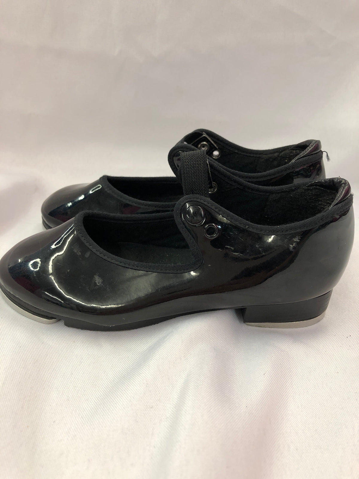 Pre-Owned Tap Shoes Capezio Black Child 12W Tyette Slip On Student