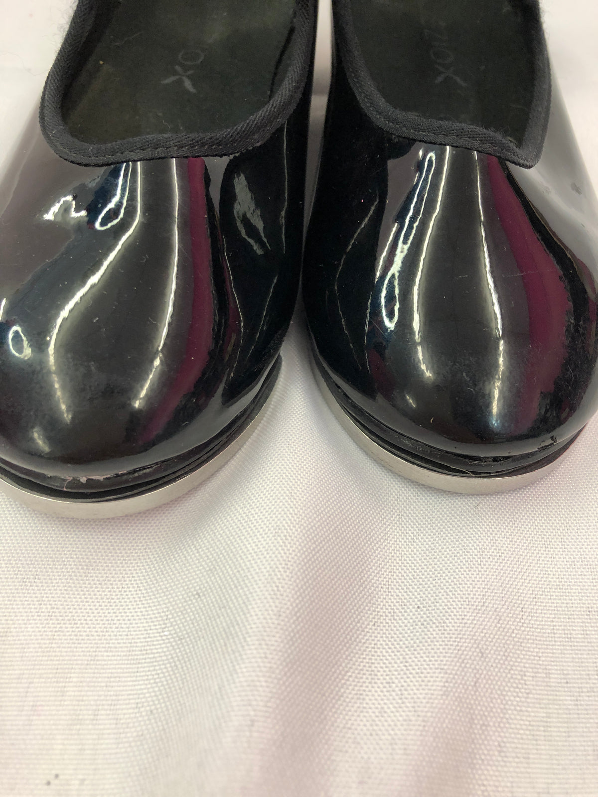 Pre-Owned Tap Shoes Capezio Black Child 12W Tyette Slip On Student