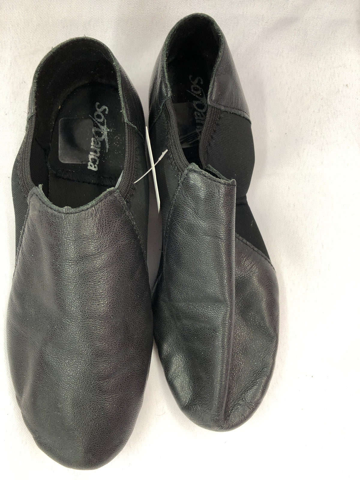 Pre-Owned Jazz Shoes DanzNMotion Youth 5M Stretch Leather Pull On Split Sole