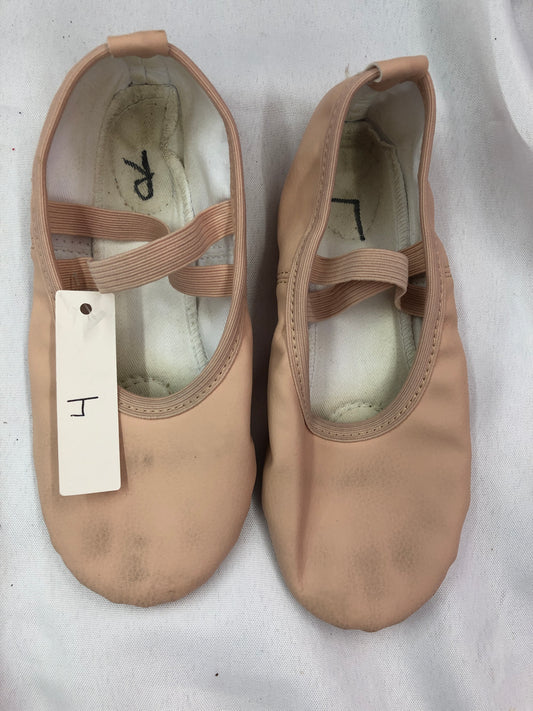 Pre-Owned Ballet Shoes Stelle Child 4M Leather Double Strap Split Sole
