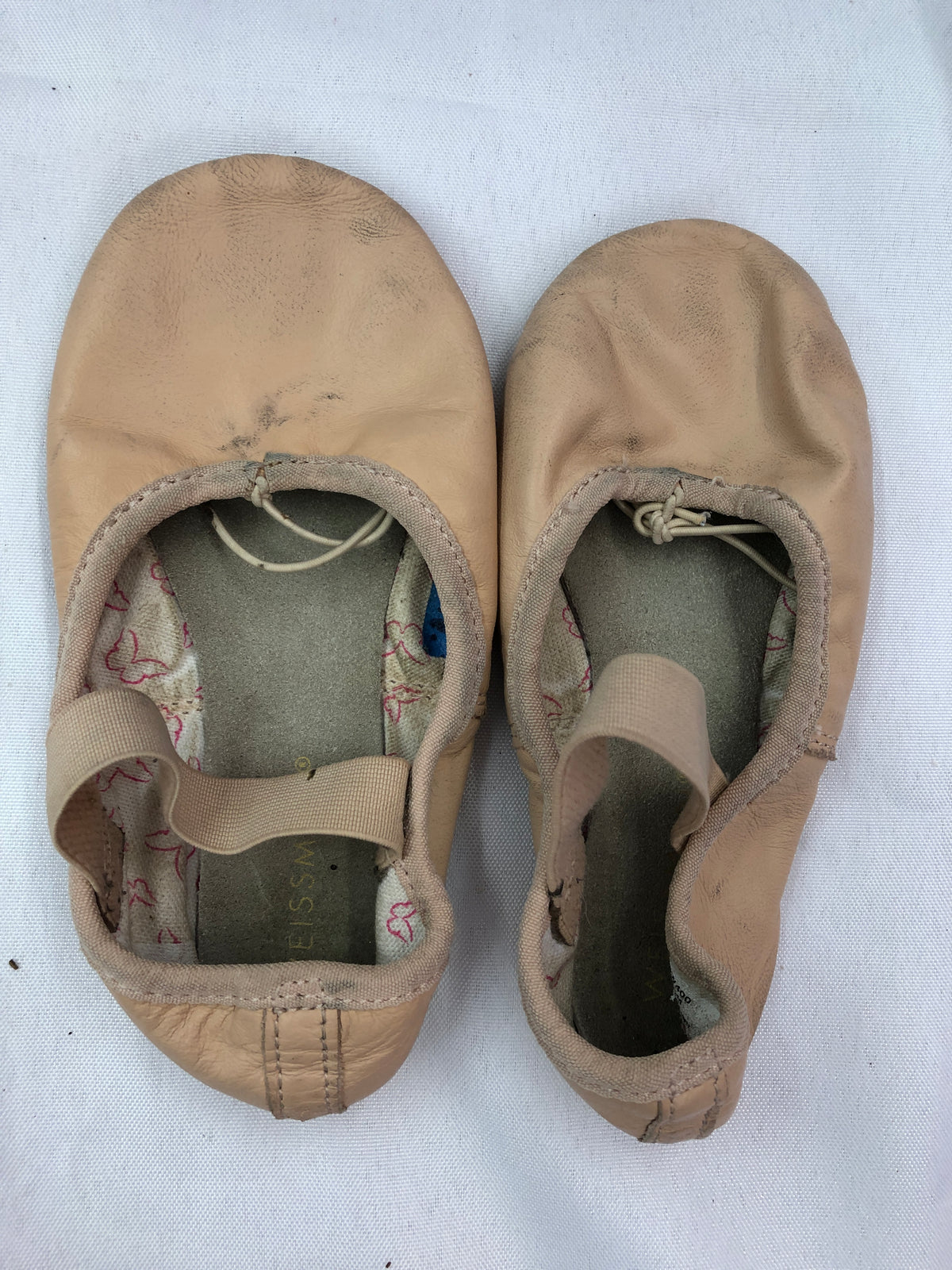 Pre-Owned Ballet Shoes Weissman Adult Child 11M Leather Single Strap Full Sole