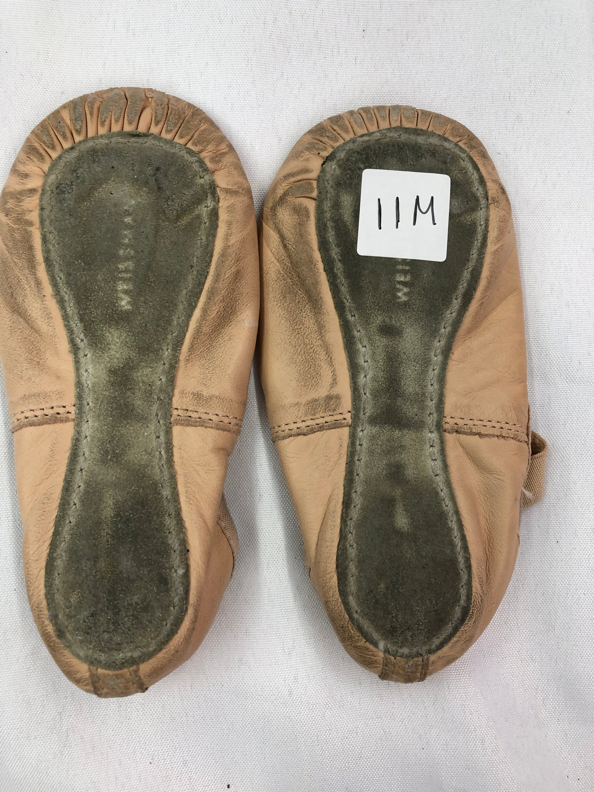 Pre-Owned Ballet Shoes Weissman Adult Child 11M Leather Single Strap Full Sole