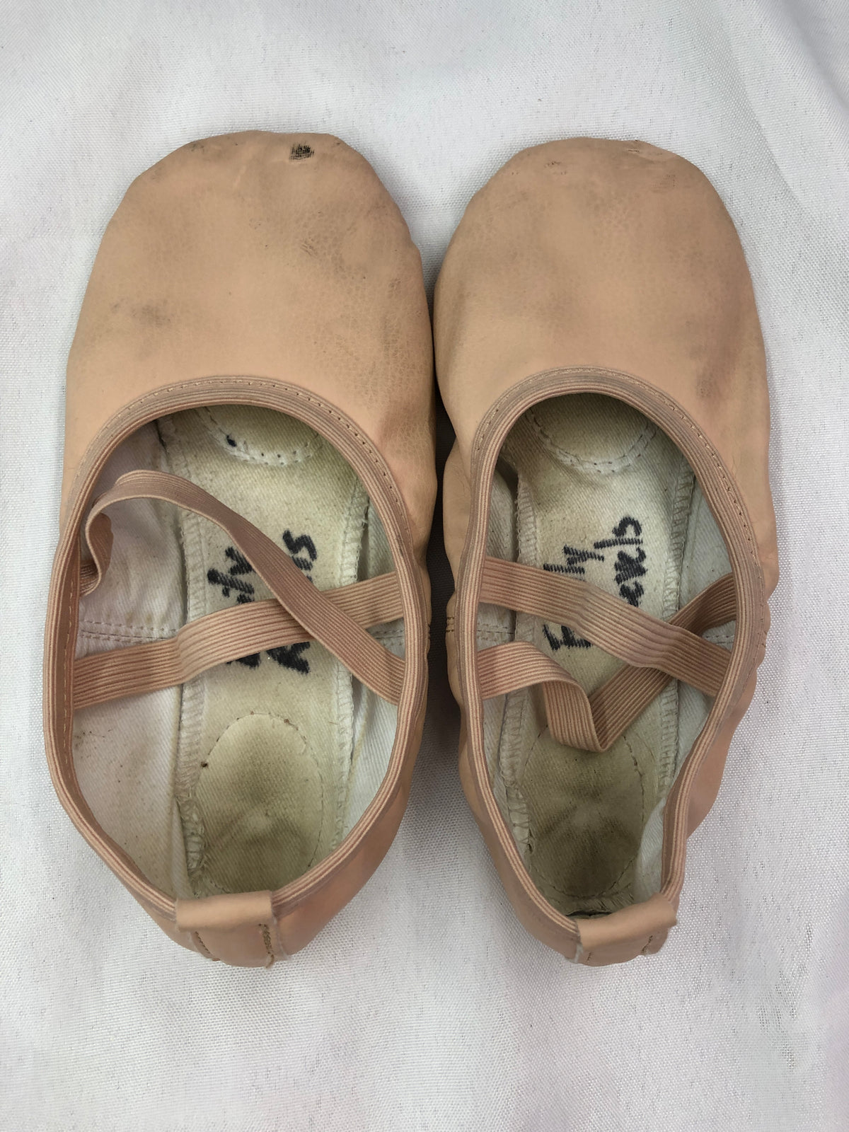 Pre-Owned Ballet Shoes Stelle Child 3M Leather Double Strap Split Sole