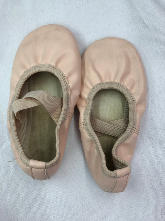 Pre-Owned Ballet Shoes Stelle 12M Child Canvas Full Sole Cross Straps Pink