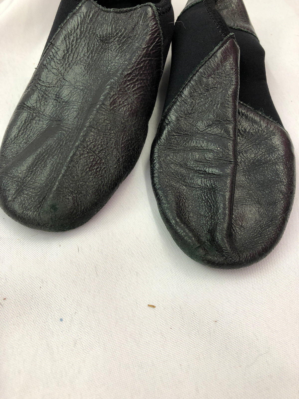 Pre-Owned Jazz Shoes So Danca 4.5M Youth JZ43 Black Pull On Leather Split Sole