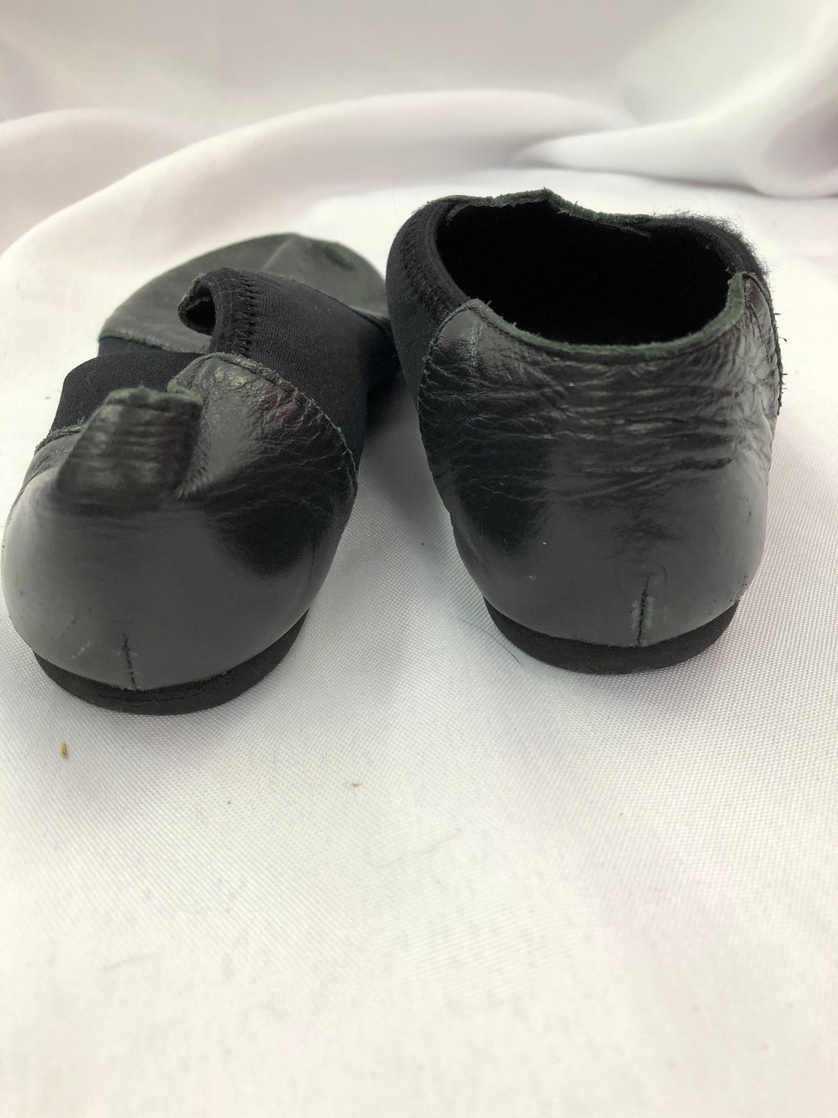 Pre-Owned Jazz Shoes So Danca 4.5M Youth JZ43 Black Pull On Leather Split Sole