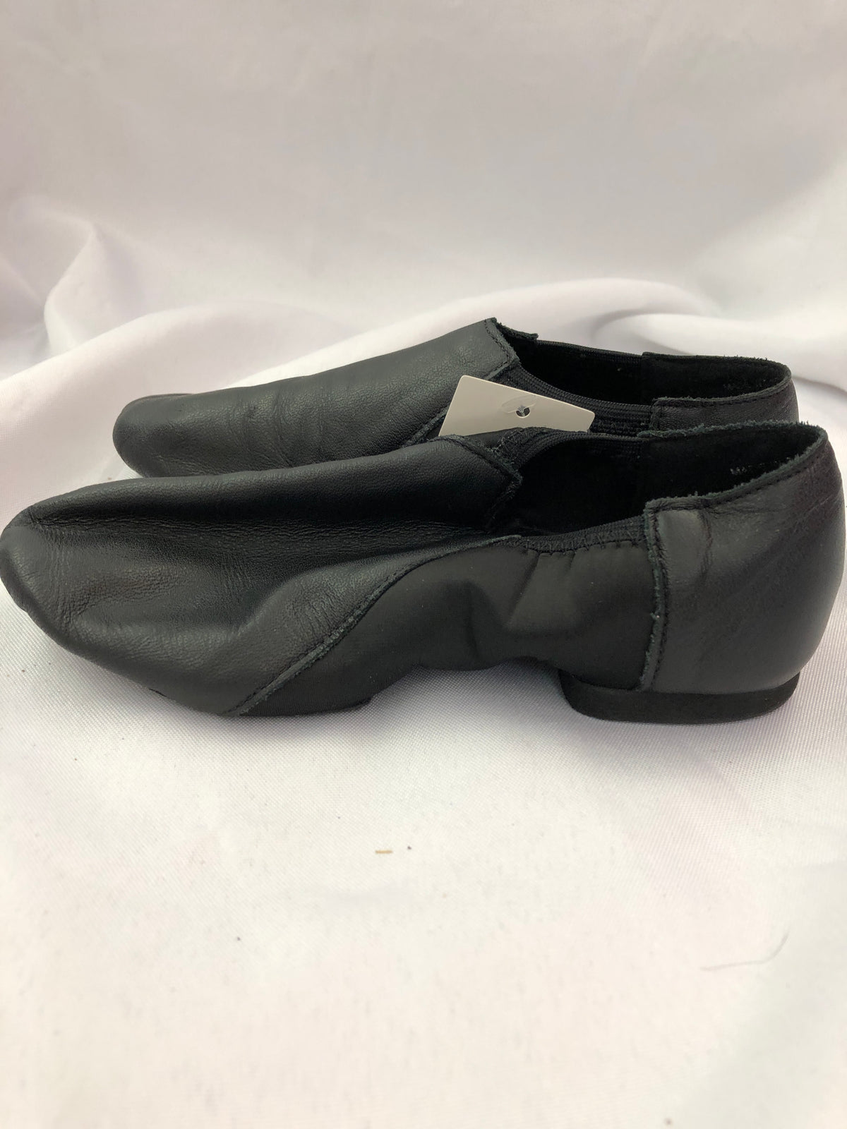 Pre-Owned Jazz Shoes So Danca 4M Youth JZ43 Black Pull On Leather Split Sole