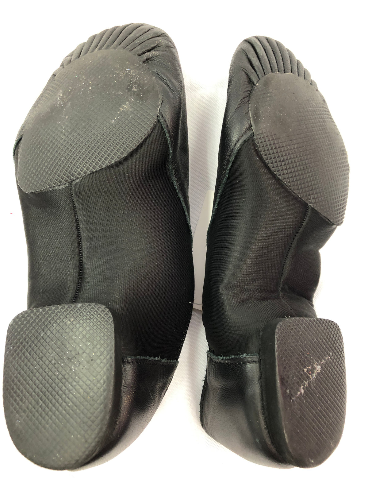 Pre-Owned Jazz Shoes So Danca 4M Youth JZ43 Black Pull On Leather Split Sole