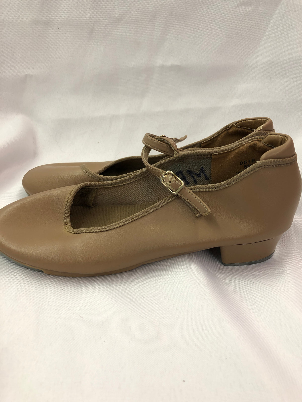 Pre-Owned Tap Shoes Dancing Fair 6M Adult Mary Jane Leather Buckle