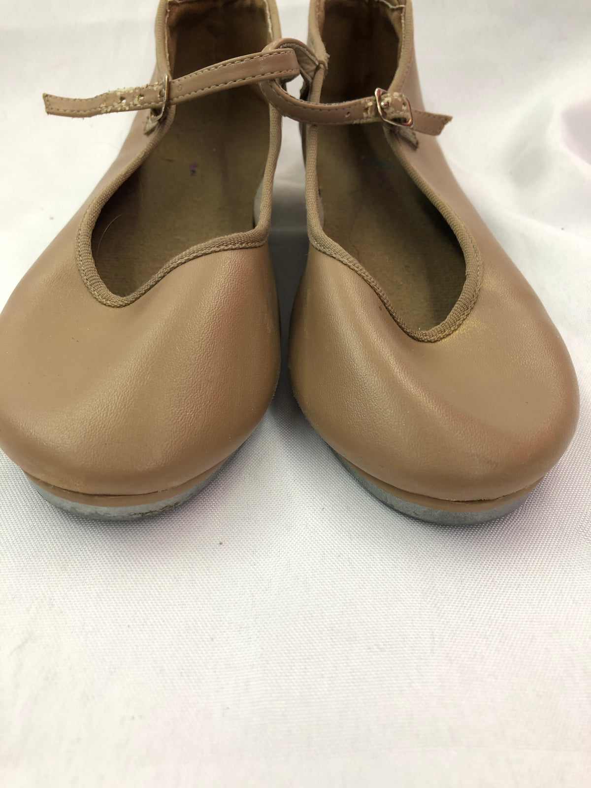Pre-Owned Tap Shoes Dancing Fair 6M Adult Mary Jane Leather Buckle
