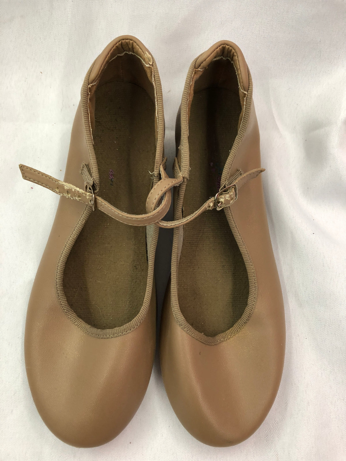 Pre-Owned Tap Shoes Dancing Fair 6M Adult Mary Jane Leather Buckle
