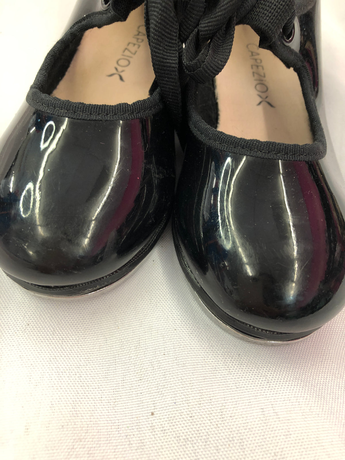 Pre-Owned Tap Shoes Capezio Black Child 9M Tyette Slip On Student