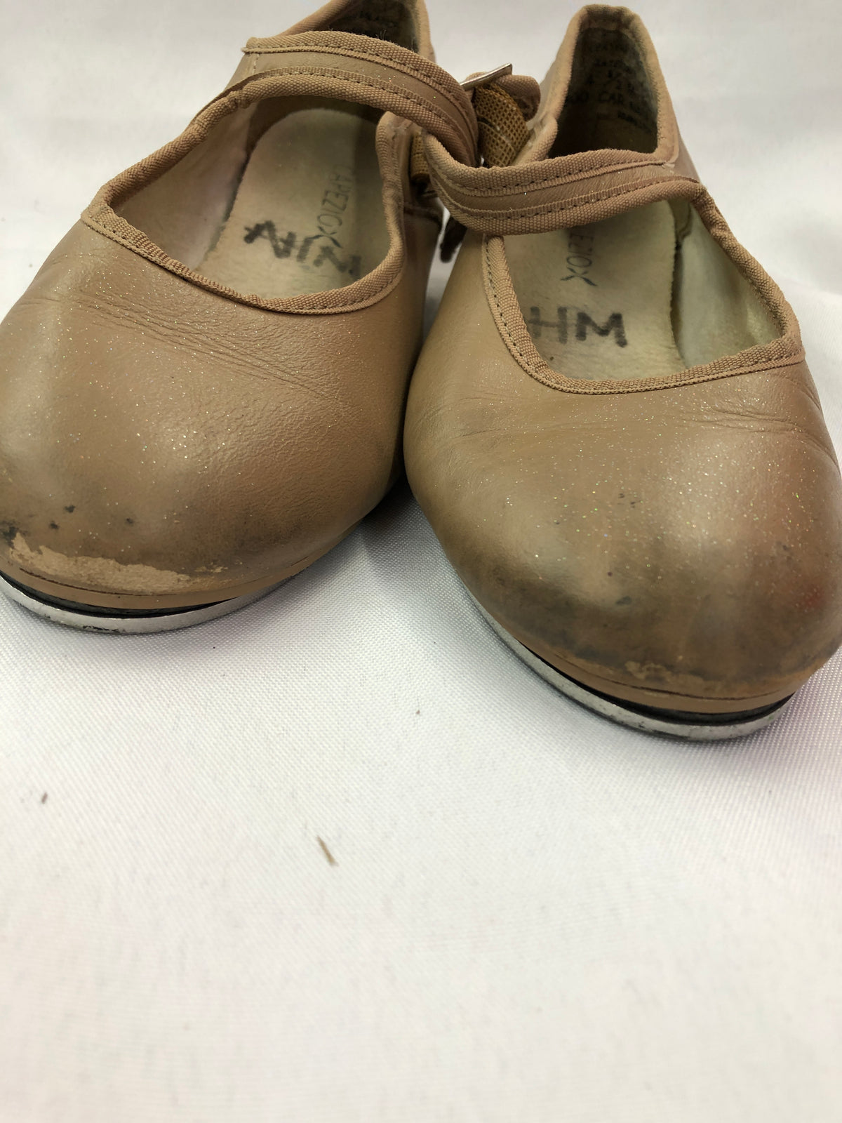 Dance Tap Shoes Capezio Child 4.5M Mary Jane Leather Buckle Student