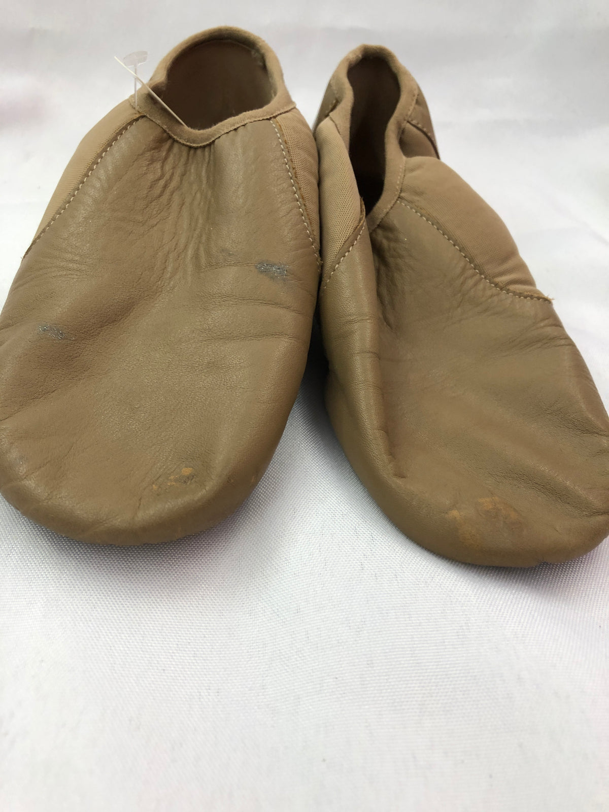 Pre-Owned Jazz Shoes Danz N Motion Tan 9158 Adult 8M Slip On Stretch Side