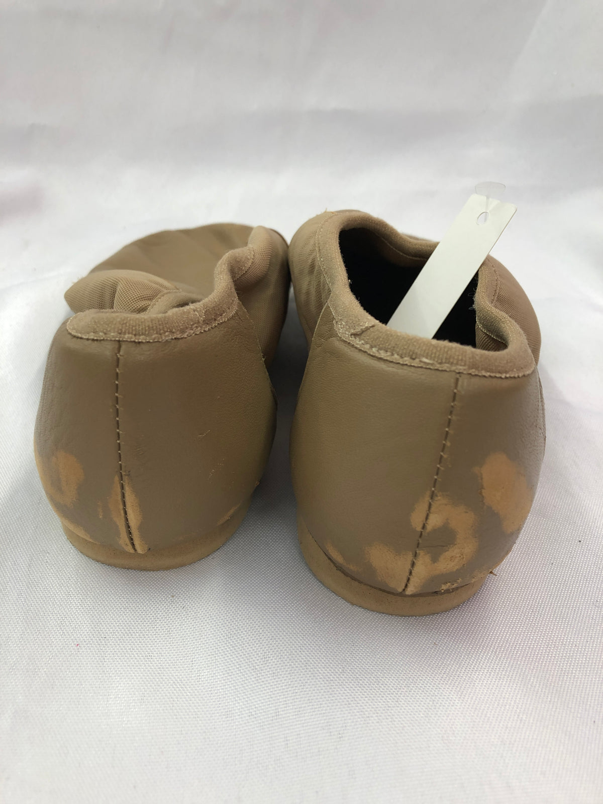 Pre-Owned Jazz Shoes Danz N Motion Tan 9158 Adult 8M Slip On Stretch Side