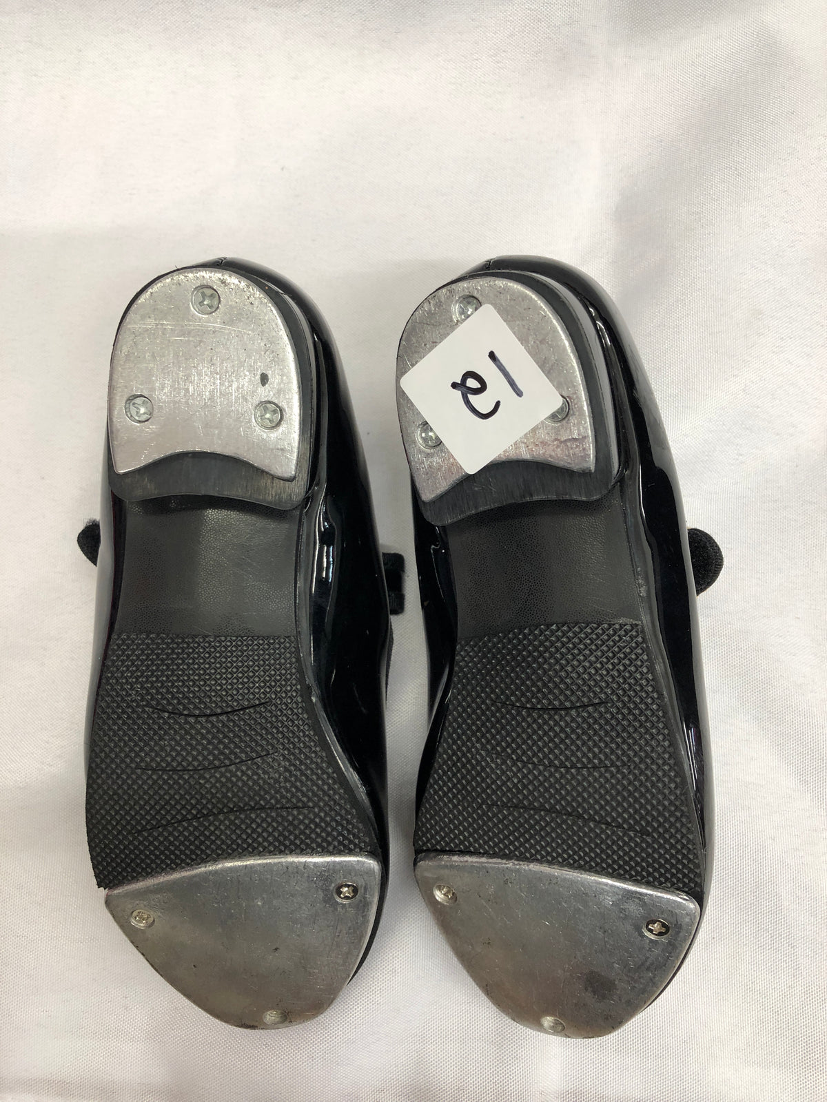 Pre-Owned Dance Tap Shoes Stelle Child 12M Mary Jane easy Strap Black