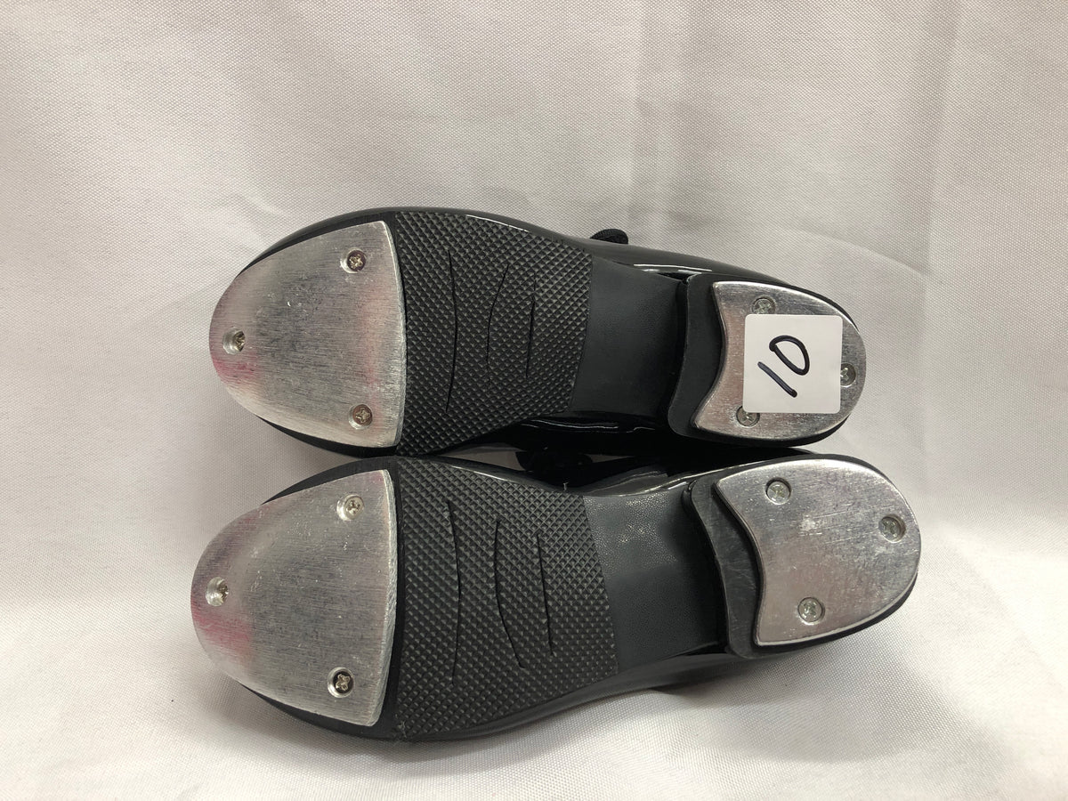 Pre-Owned Dance Tap Shoes Stelle Child 10M Mary Jane easy Strap Black