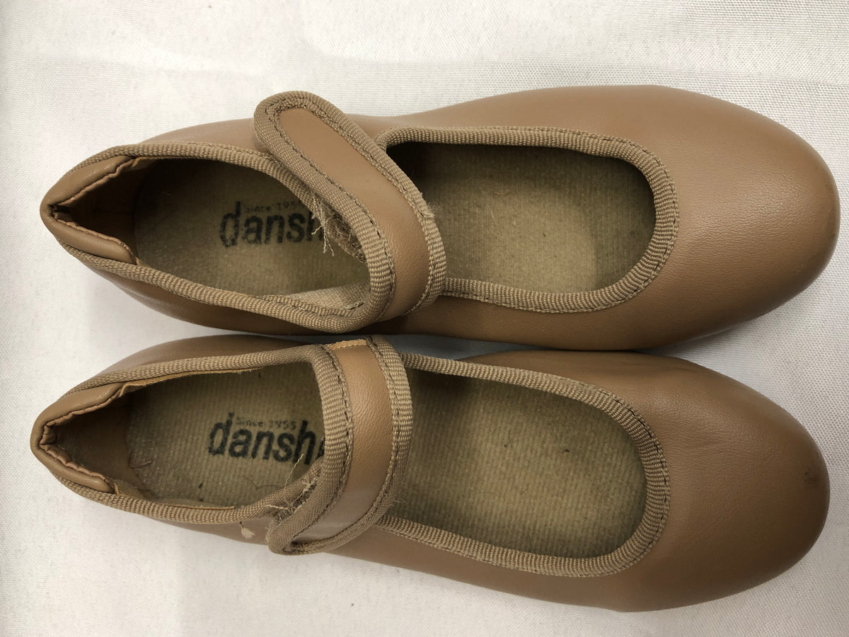 Pre-Owned Tap Shoes Danshuz 534 Child 12M Tan Mary Jane Easy Strap