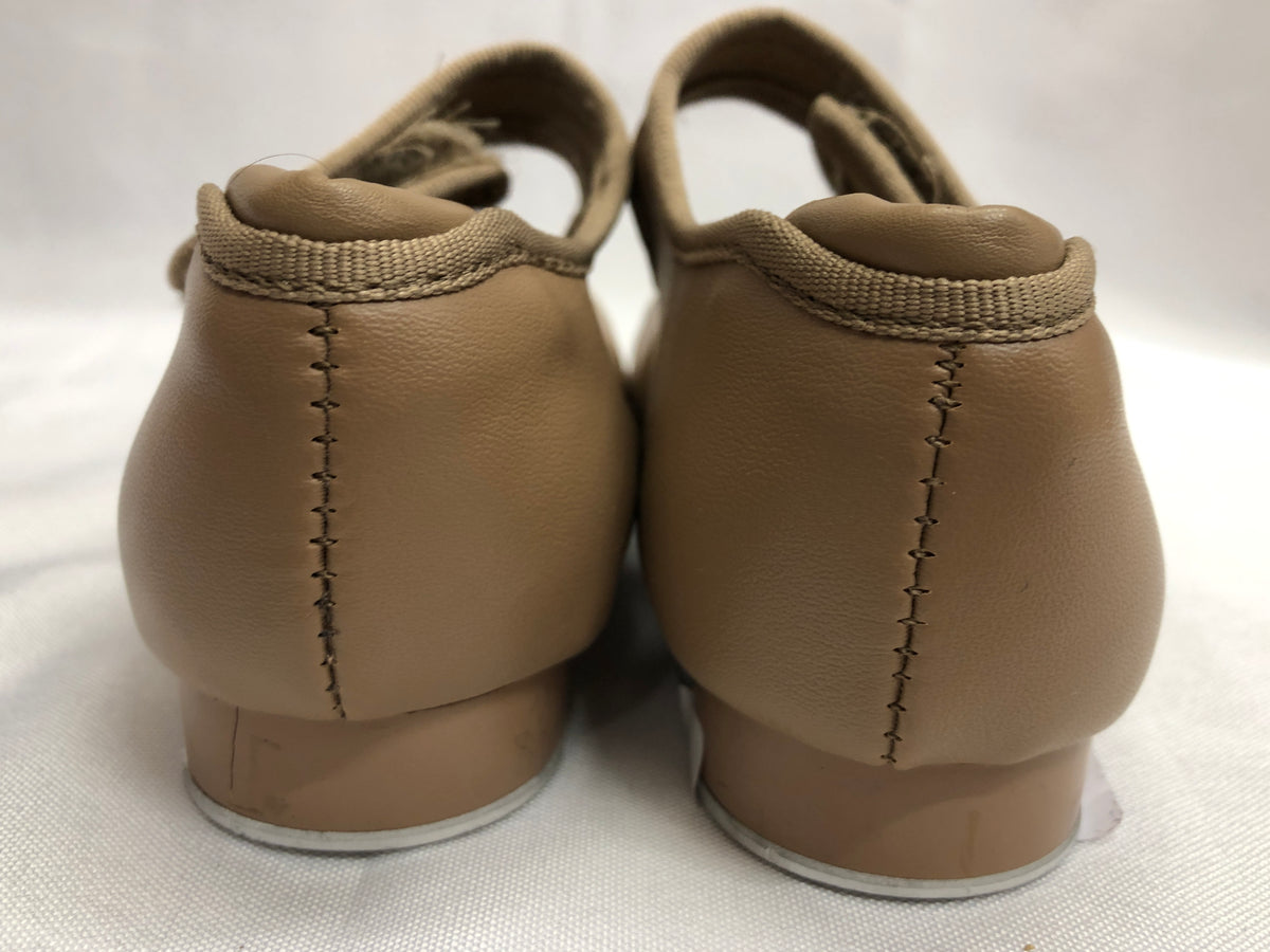 Pre-Owned Tap Shoes Danshuz 534 Child 12M Tan Mary Jane Easy Strap