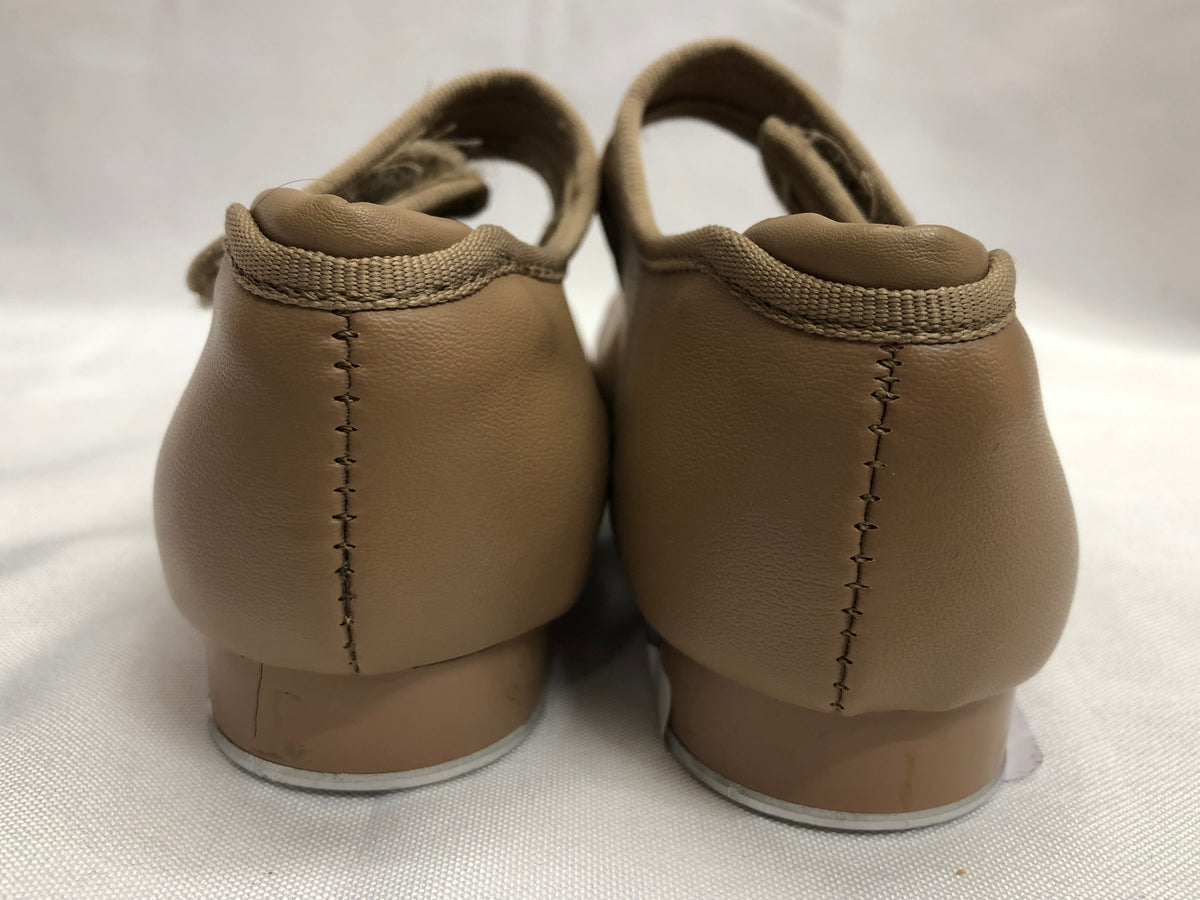Pre-Owned Tap Shoes Danshuz 534 Child 12M Tan Mary Jane Easy Strap