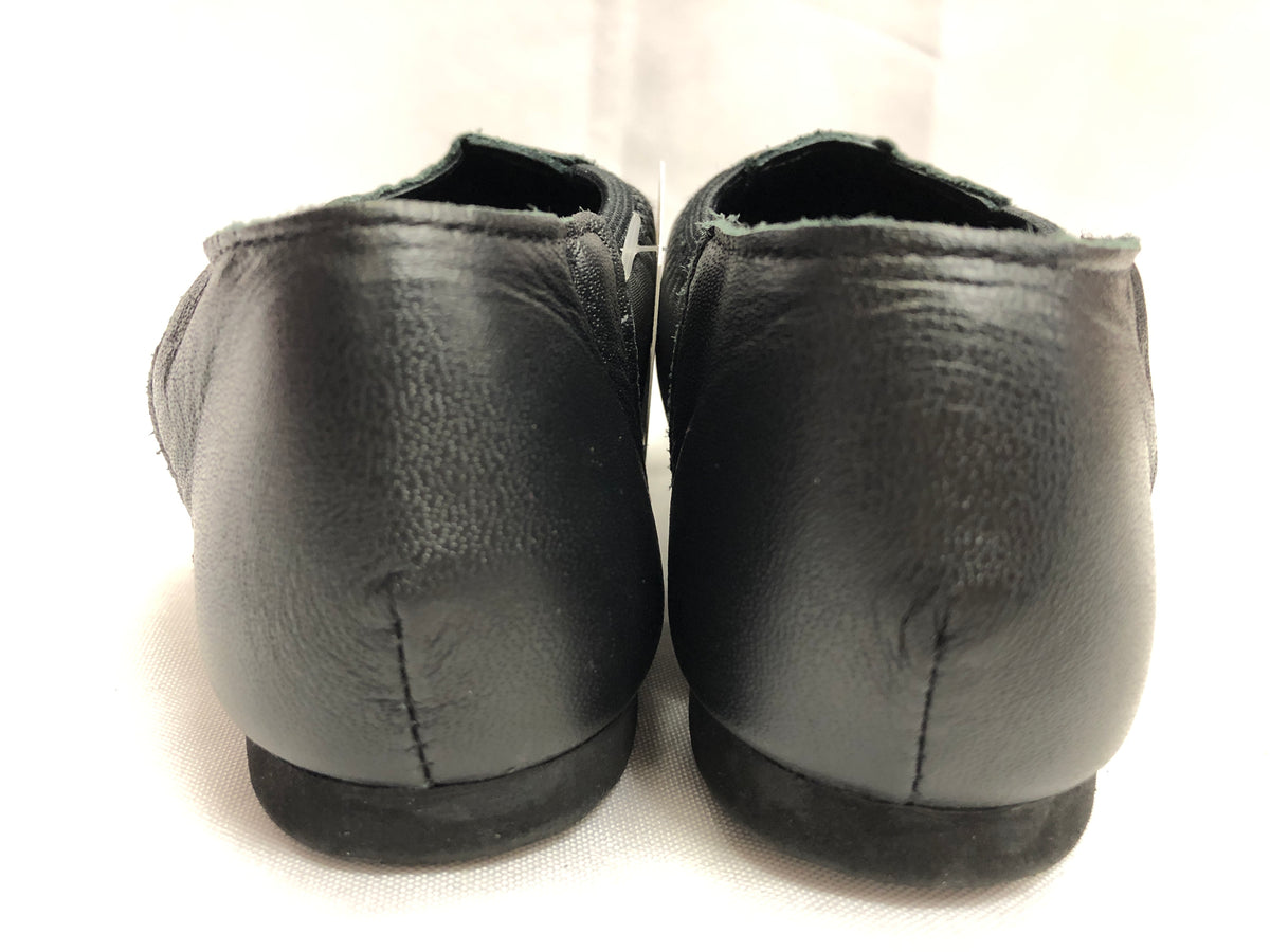 Pre-Owned Jazz Shoes So Danca 3.5M Child JZ43 Black Pull On Leather Split Sole