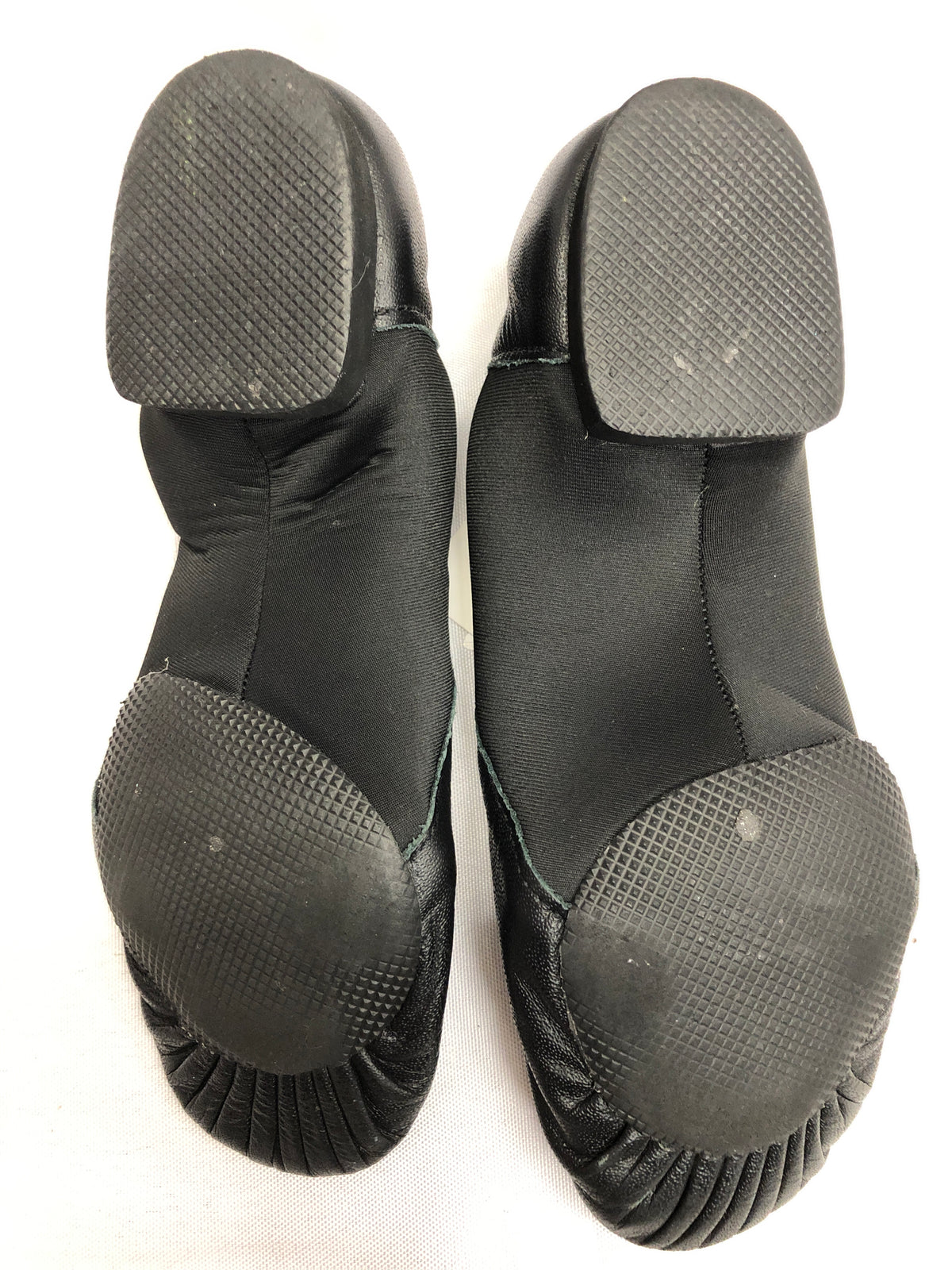 Pre-Owned Jazz Shoes So Danca 3.5M Child JZ43 Black Pull On Leather Split Sole