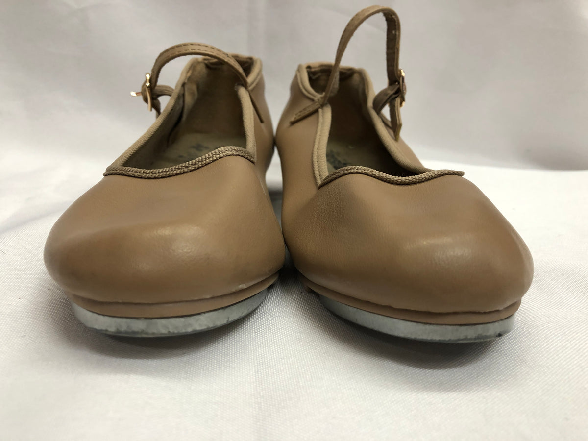 Pre-Owned Tap Shoes Danshuz 752 Child 2M Tan Mary Jane Buckle