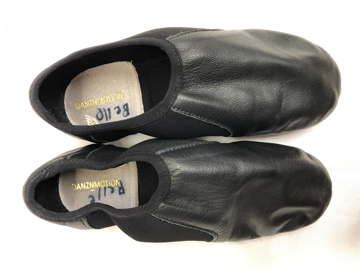Pre-Owned Jazz Shoes DanzNMotion Youth 5.5M Stretch Leather Pull On Split Sole