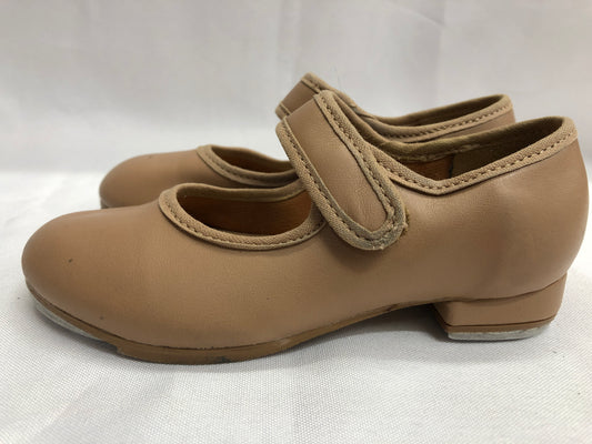Dance Tan Tap Shoes SoDanca TA37 Child 8.5M Mary Jane Leather Loop Strap