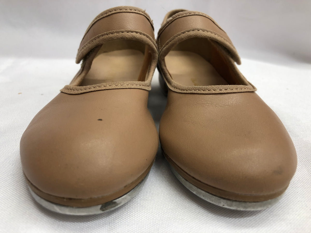 Dance Tan Tap Shoes SoDanca TA37 Child 8.5M Mary Jane Leather Loop Strap