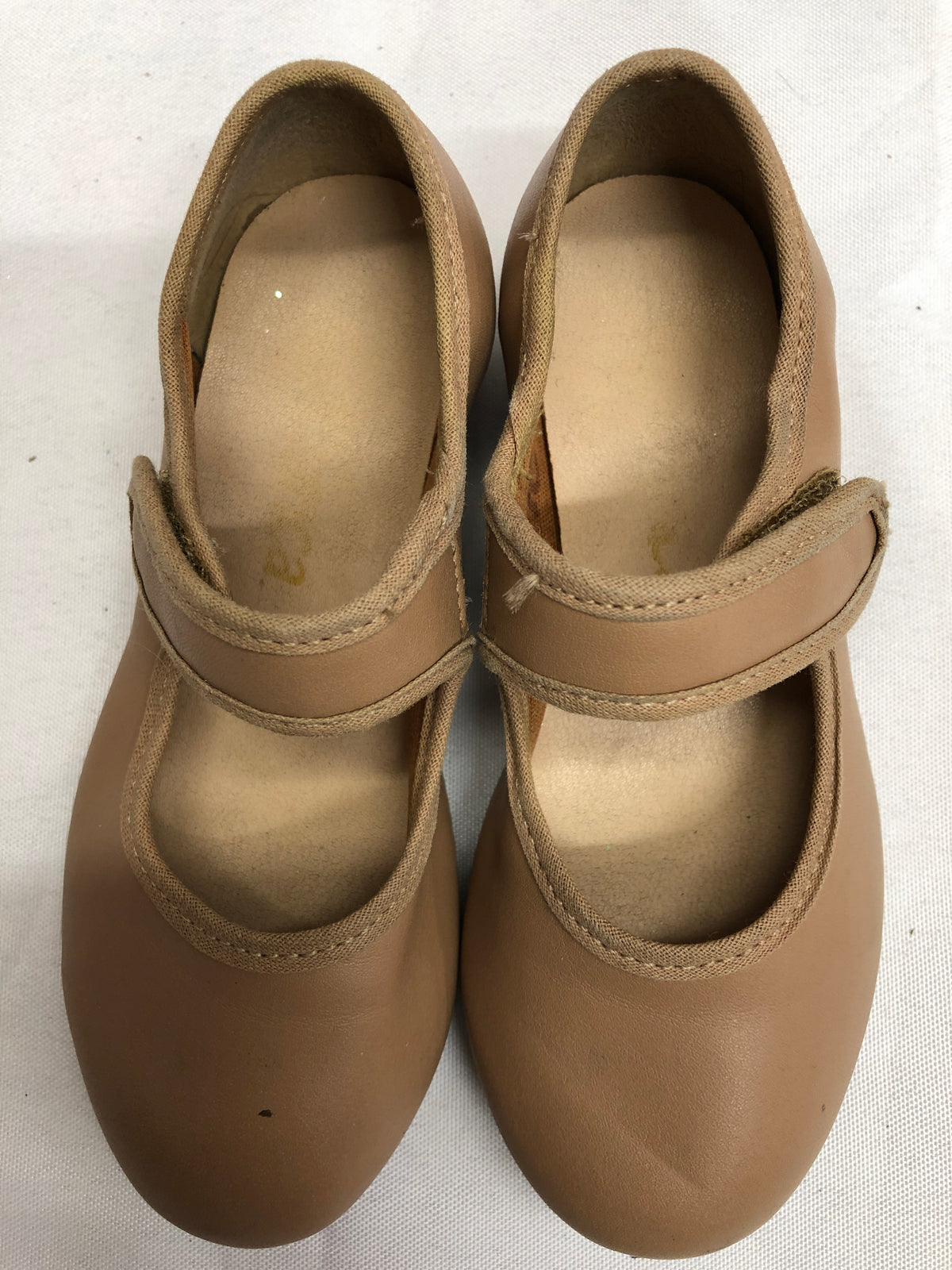 Dance Tan Tap Shoes SoDanca TA37 Child 8.5M Mary Jane Leather Loop Strap