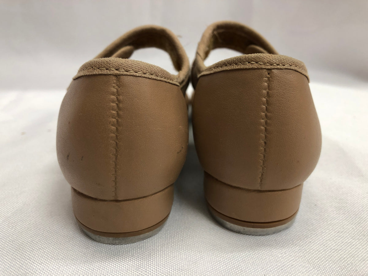 Dance Tan Tap Shoes SoDanca TA37 Child 8.5M Mary Jane Leather Loop Strap