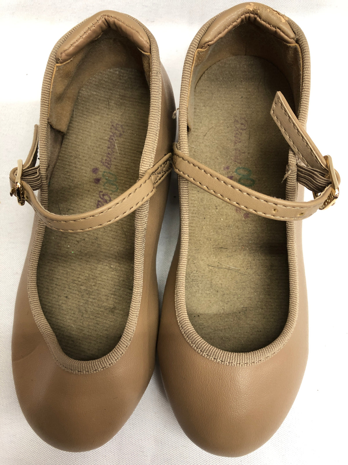 Pre-Owned Tap Shoes Dancing Fair Child 9.5M Mary Jane Leather Buckle