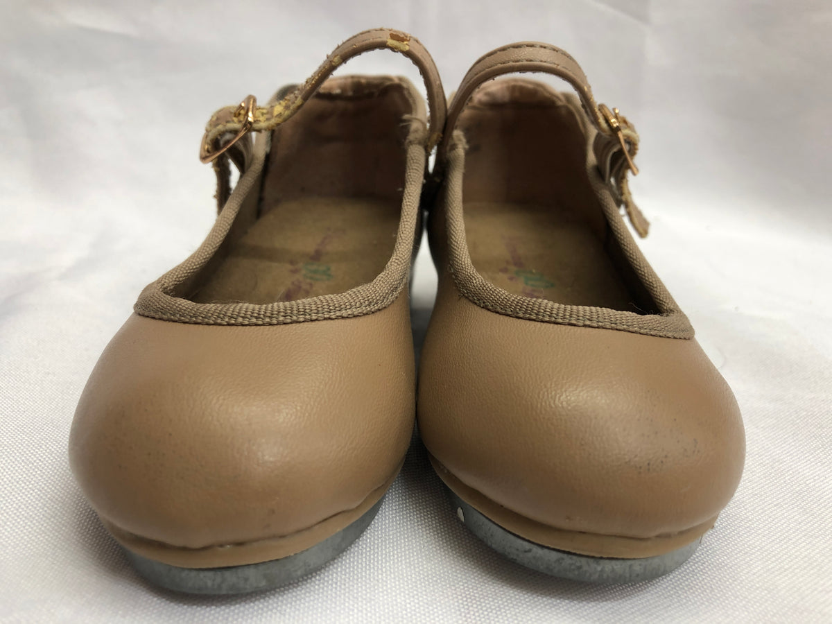Pre-Owned Tap Shoes Dancing Fair Child 7M Mary Jane Leather Buckle