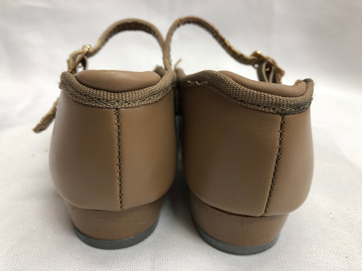 Pre-Owned Tap Shoes Dancing Fair Child 7M Mary Jane Leather Buckle