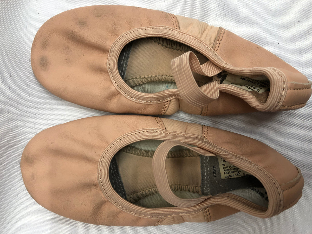 Pre-Owned Ballet Shoes Revolution 150 Pink Child 1M Leather Split Sole Stretch