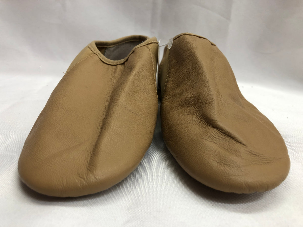 Pre-Owned Jazz Shoes Bloch Child 3M Tan Leather Slip On Split Sole