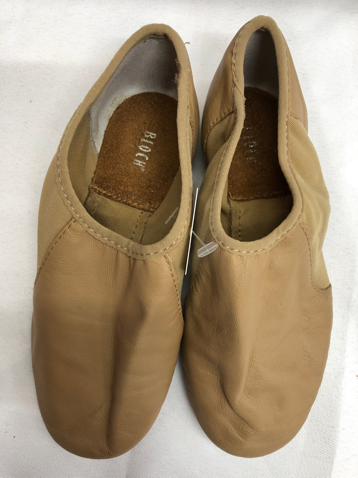 Pre-Owned Jazz Shoes Bloch Child 3M Tan Leather Slip On Split Sole