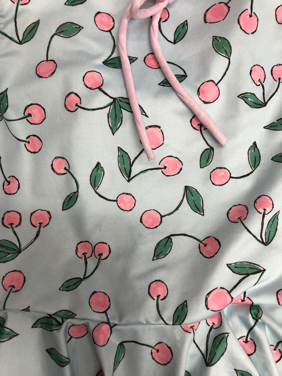Pre-Owned Leotard Dress Sweet Honey Lt Blue Cherry Print Medium Child Ballet Tap