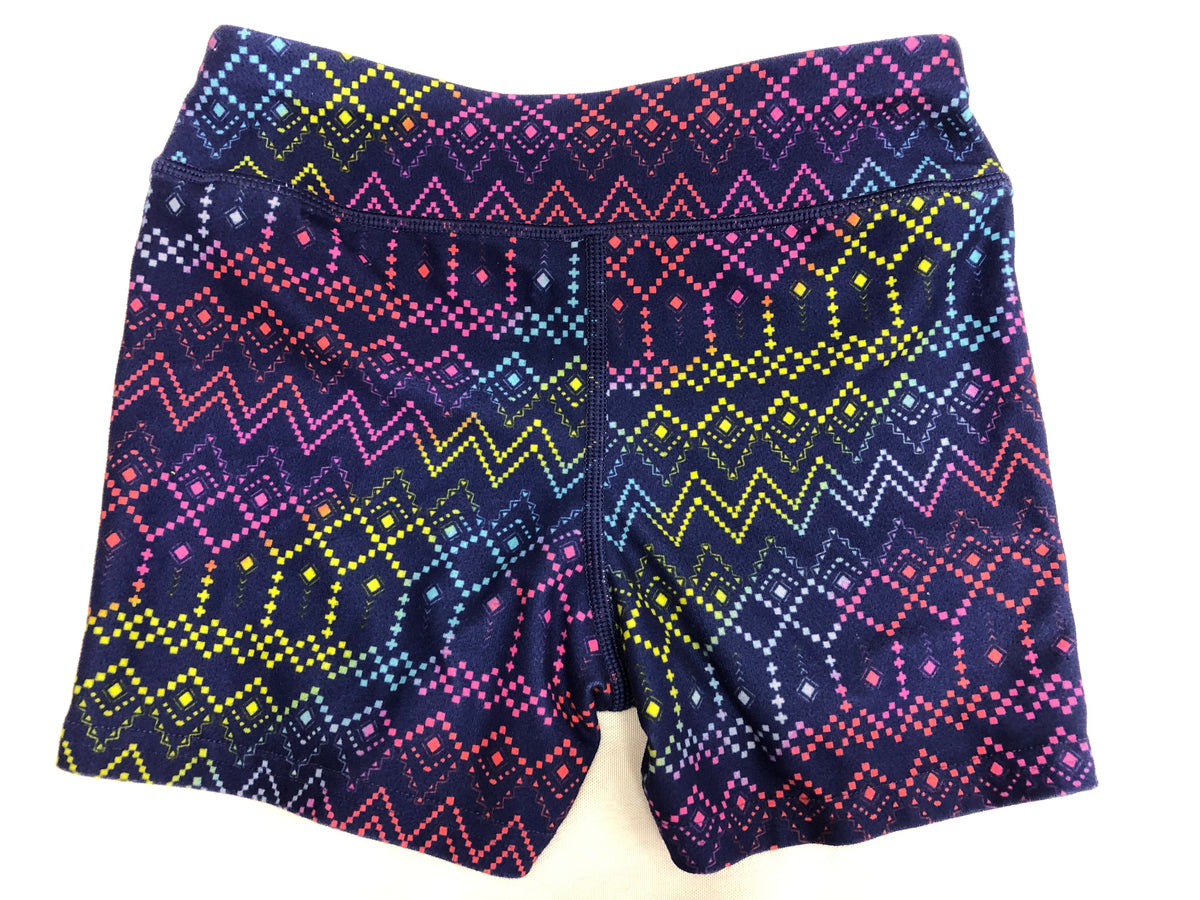 Pre-Owned Shorts Reebok Blue Print Medium Child Jazz Gymnastics