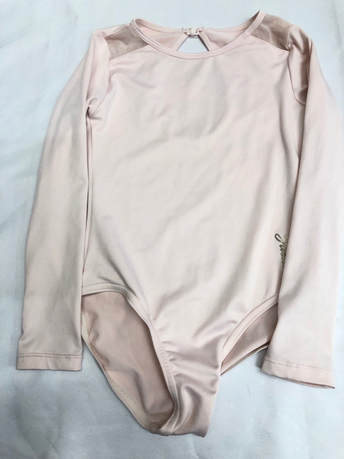 Pre-Owned Leotard Justice Small 7/8 Child Lt PInk Acro Ballet Jazz