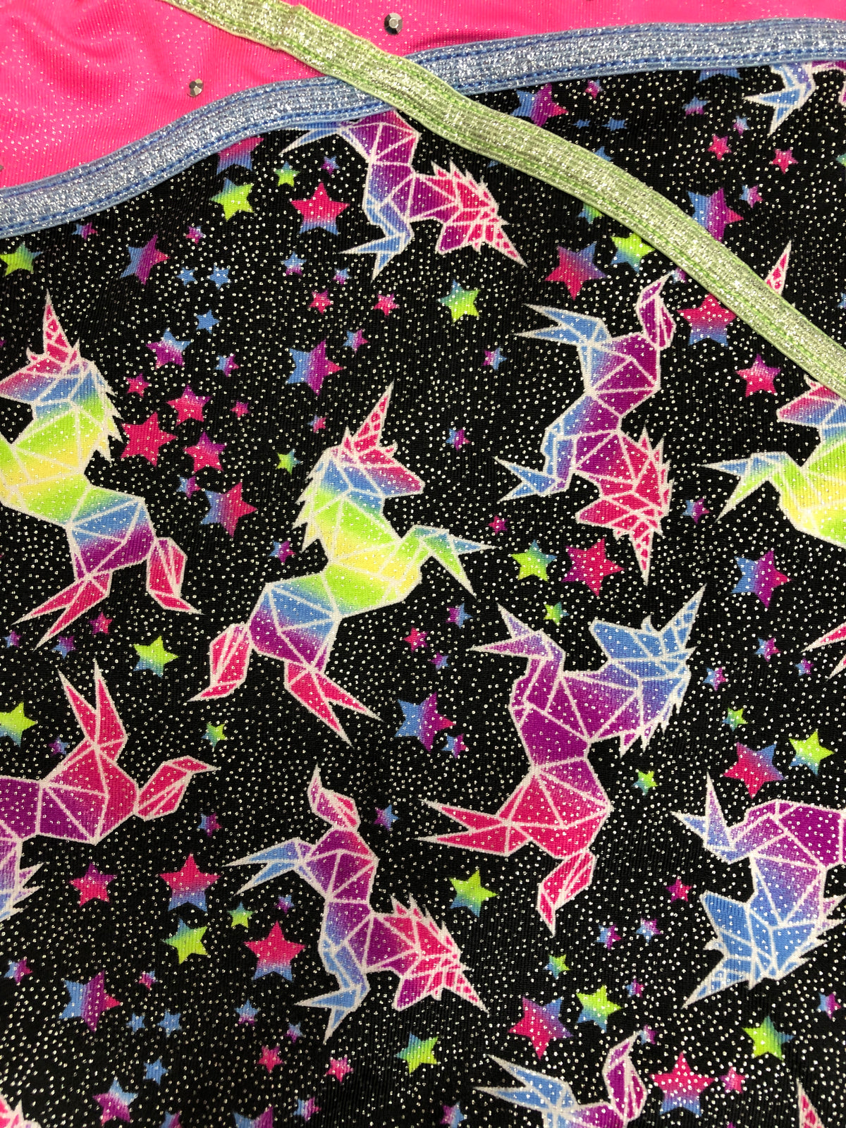 Pre-Owned Leotard Moret Medium Child Pink Unicorn Gymnastics Acro